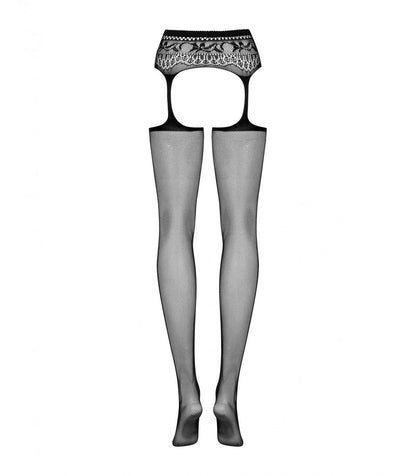 CALZE CON GIARRETTIERA S307 NERO XL/XXL