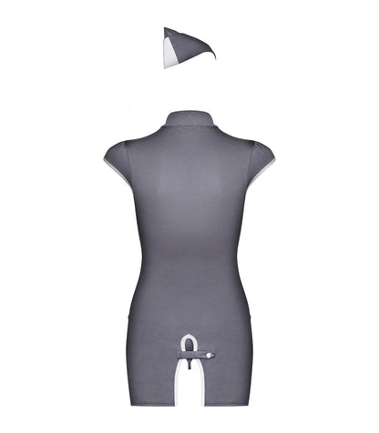COSTUME DA HOSTESS 3 PEZZI GRIGIO S/M