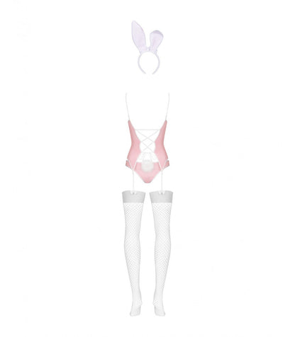 COSTUME DA CONIGLIETTO 4 PEZZI ROSA S/M