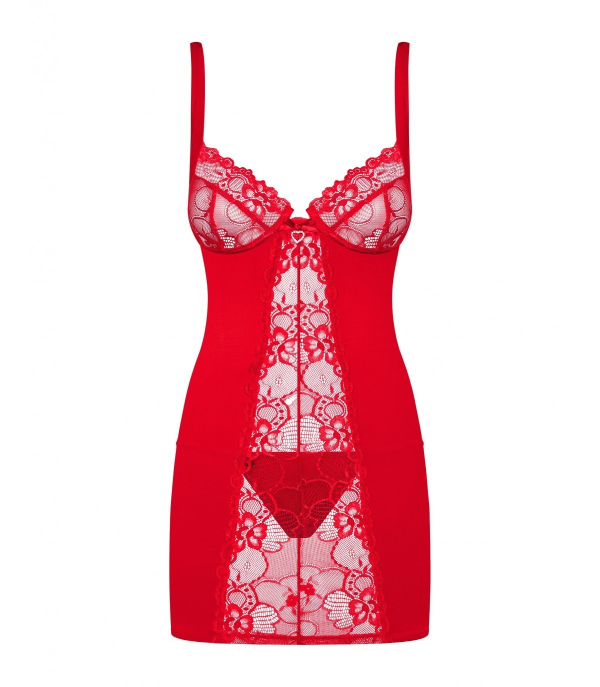 CAMICIA E PERIZOMA HEARTINA ROSSA 2XL/3XL