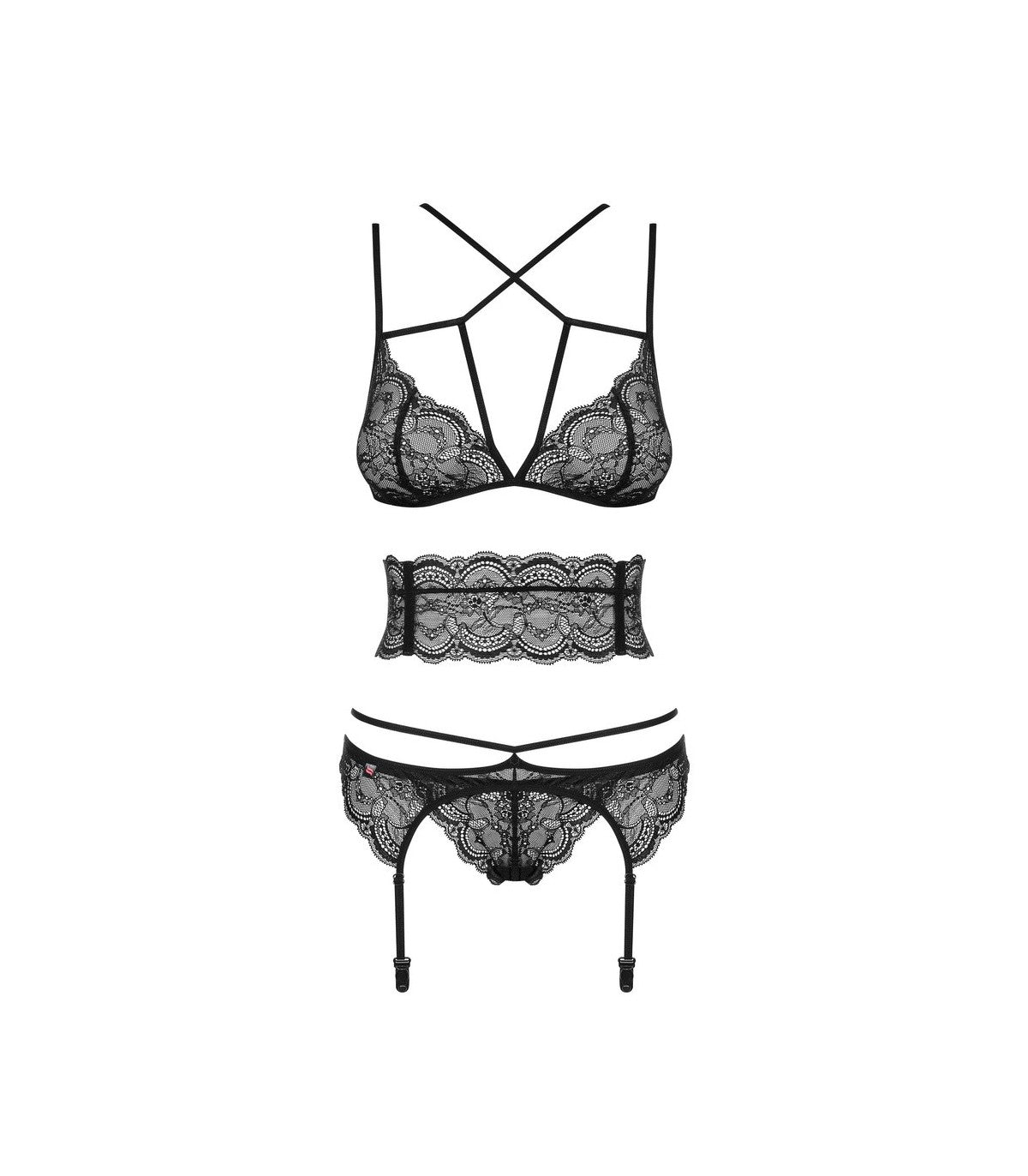 FRIVOLLA SET 4 PEZZI NERO S/M