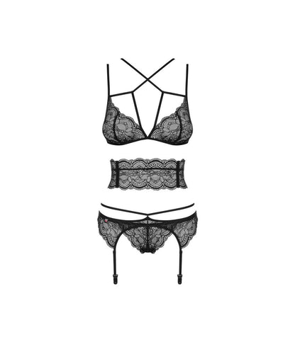 FRIVOLLA SET 4 PEZZI NERO S/M