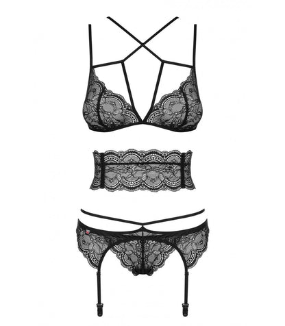 FRIVOLLA SET 4 PEZZI NERO S/M
