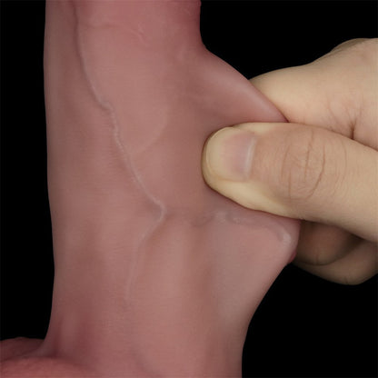 Dildo in silicone a doppio strato Sliding Skin Pro II da 8''