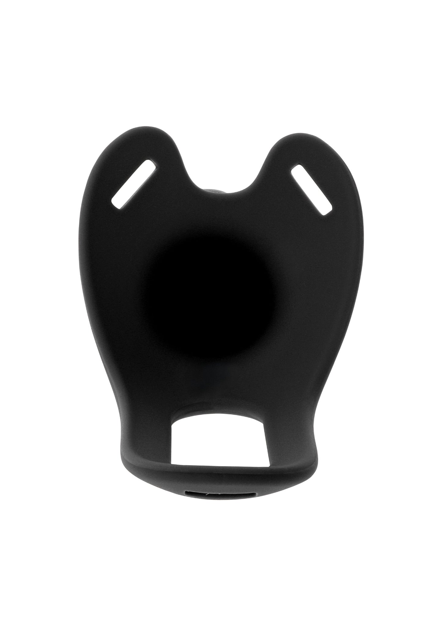 Strapon a forma di pene cavo in silicone, 18 cm, nero