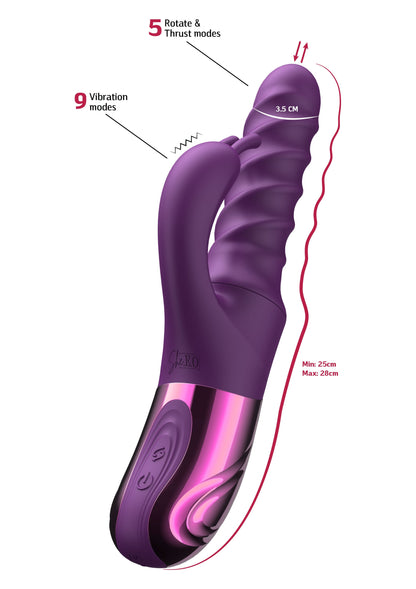 Vibratore Swirl Rabbit viola