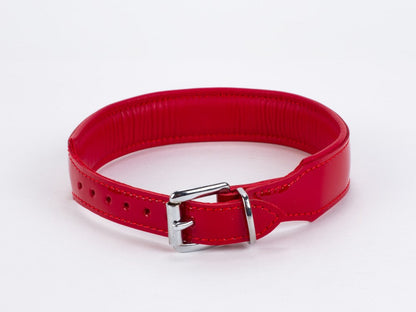 Pelle verniciata con supporto in pelle di agnello rossa