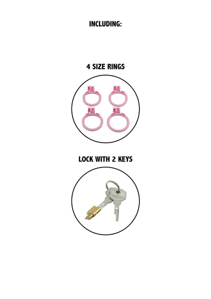 Sissy Trainer Cock Lock X-Short rosa