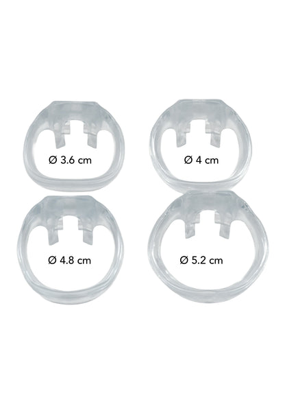 Gabbia per pene Clear Control corta e trasparente