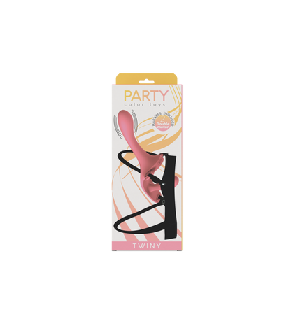 TWINY STRAP-ON DOPPIO IMBRACATURA VIBRANTE IN SILICONE LIQUIDO USB