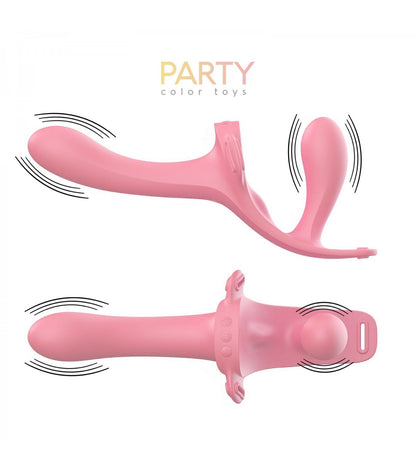 TWINY STRAP-ON DOPPIO IMBRACATURA VIBRANTE IN SILICONE LIQUIDO USB