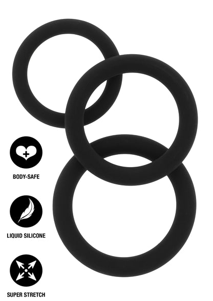 Stamina Starter C-Rings Set da 3 pezzi nero
