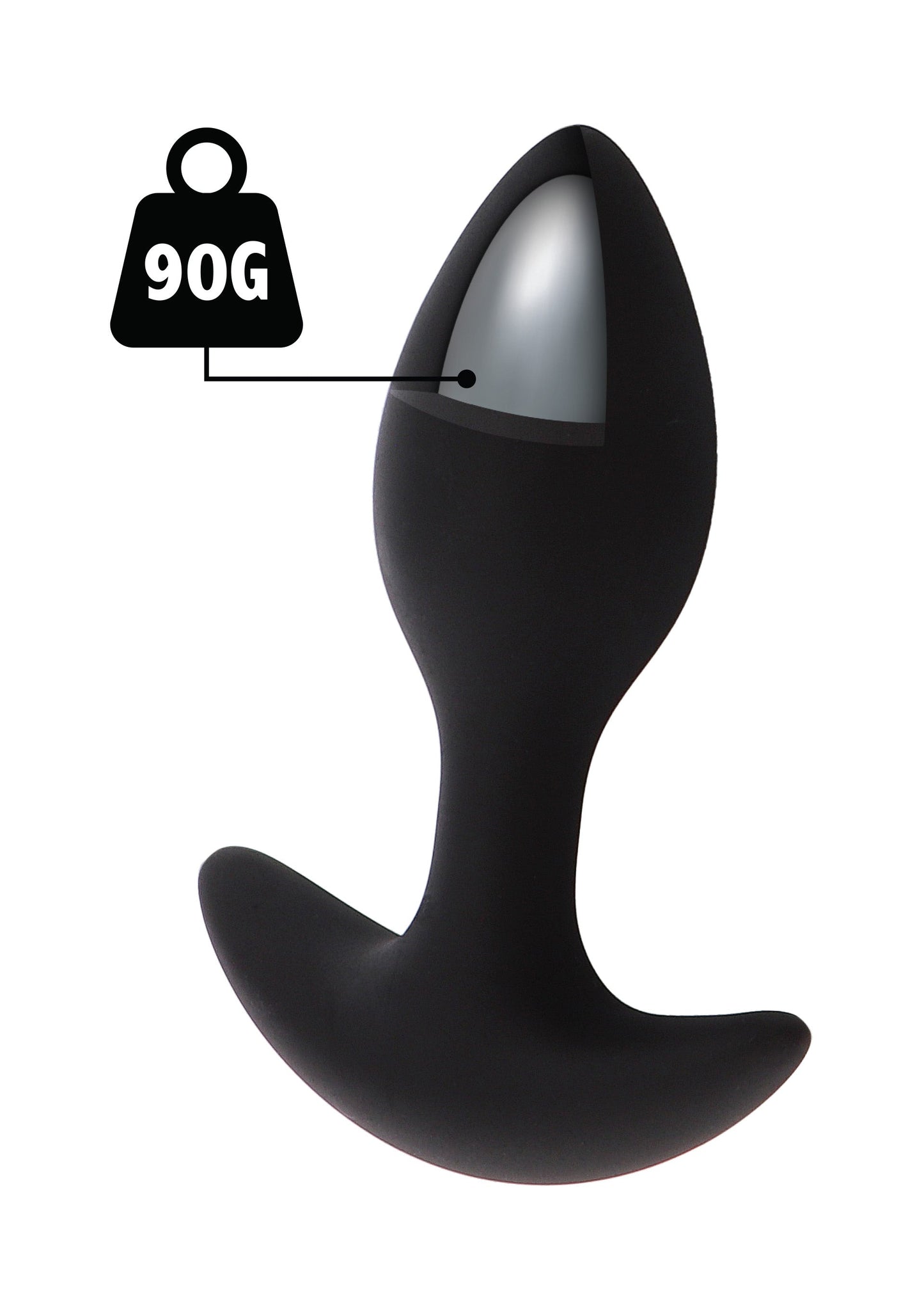 Plug anale appesantito 90g nero