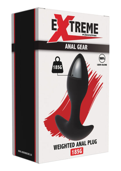 Plug anale appesantito 185g nero