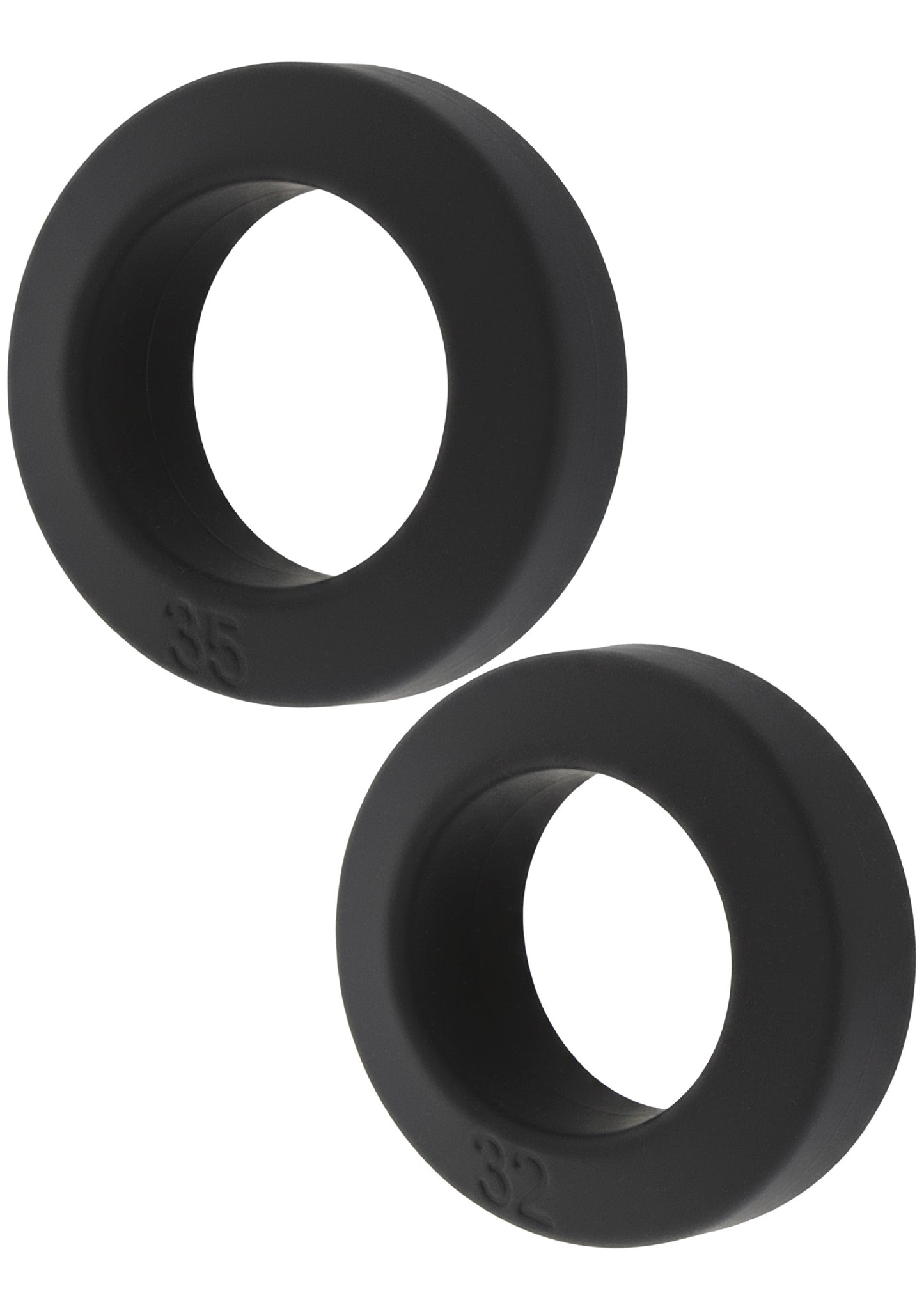 Anelli a C Double Stackers, set da 2 pezzi, L, neri