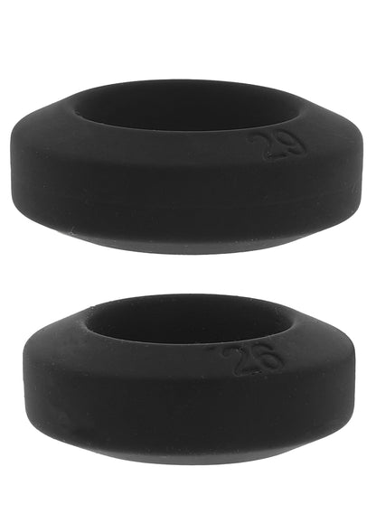 Anelli a C Double Stackers, set da 2 pezzi M neri