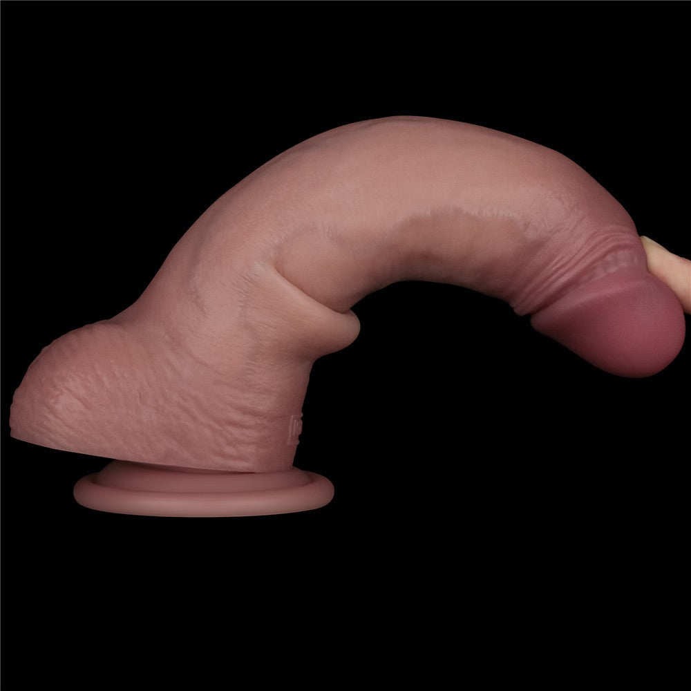8,5" Vibrating Sliding Skin Pro II Dildo in silicone