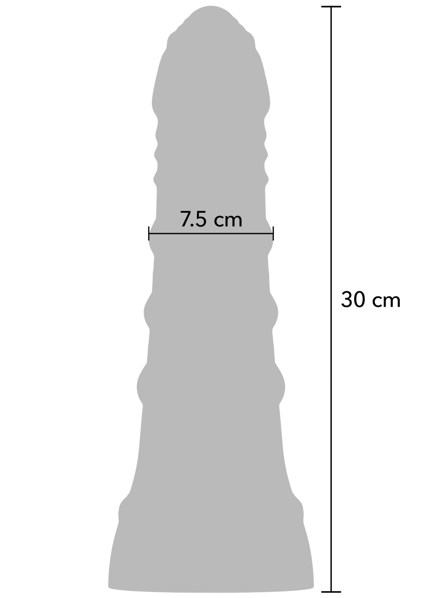 Pene da uomo grande in PVC, 30,5 cm, nero