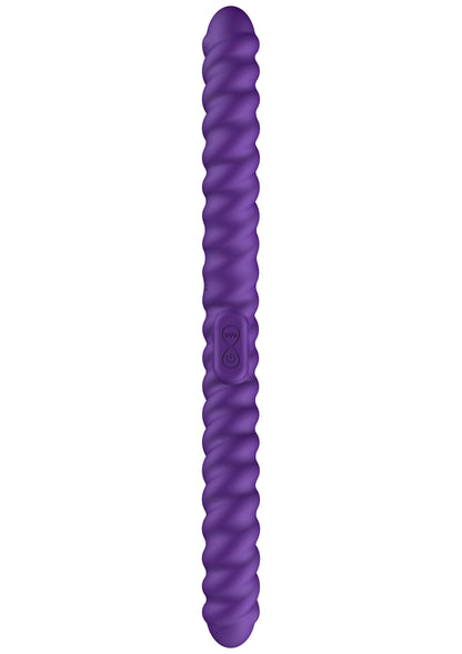 Vibratore flessibile a doppia faccia viola