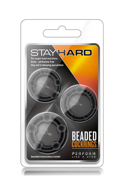 ANELLI PER IL PESO CON PERLINE NERI STAY HARD