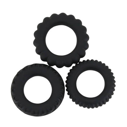 Anelli in silicone Titan 3 in 1 neri