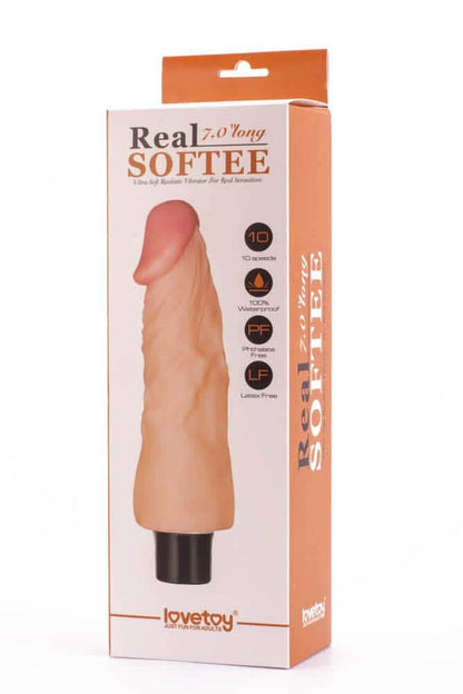 Dildo vibrante Real Softee da 7" 1