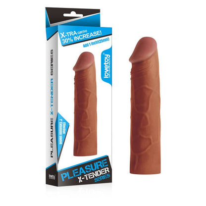 Manicotto per pene Pleasure X-Tender Marrone 1