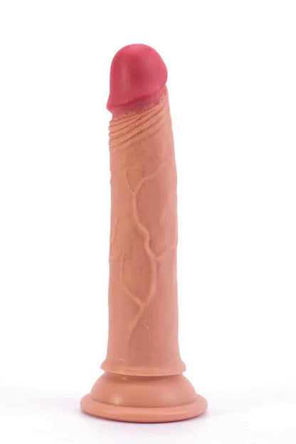 Carne di pene naturale in silicone a doppio strato da 7"