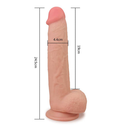 9.0'' Sliding Skin Dual Layer Dong Flesh