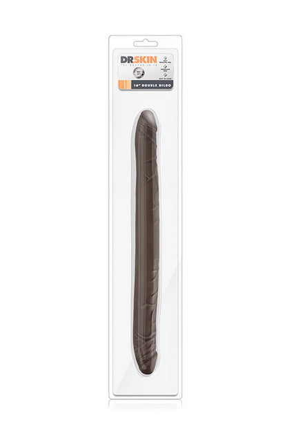 DR. SKIN 16 POLLICI DOPPIO DILDO CIOCCOLATO
