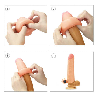 Aggiungi estensore vibrante in silicone da 2"