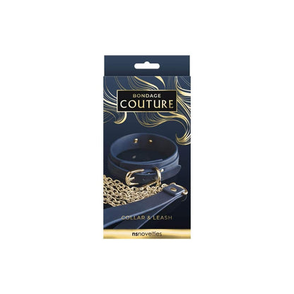 Bondage Couture - Collare e guinzaglio - Blu