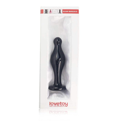 Plug anale in vetro Romance da 4,5" nero