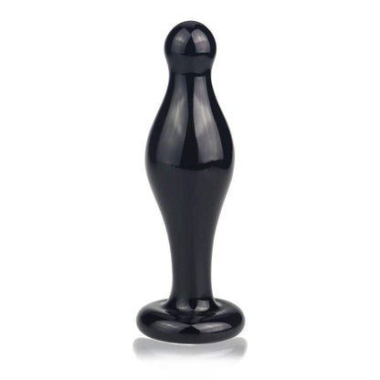Plug anale in vetro Romance da 4,5" nero