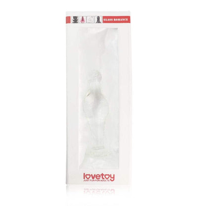 Plug anale in vetro Romance trasparente da 4,5"
