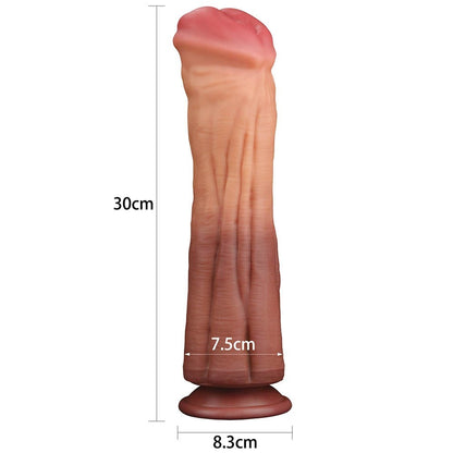 Pene in silicone platino a doppio strato da 12''