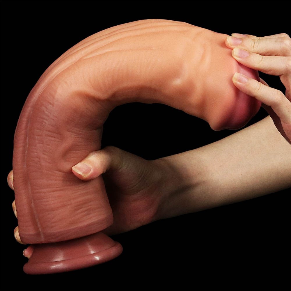 Pene in silicone platino a doppio strato da 12''