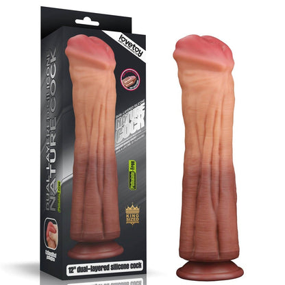 Pene in silicone platino a doppio strato da 12''