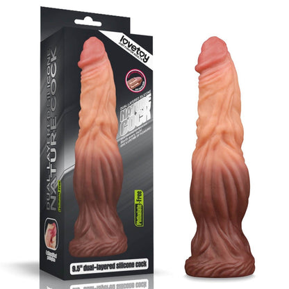 9.5'' Doppio strato di silicone liquido Nature Cock_B0O50_3